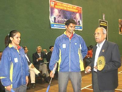 Saina Nehwal, Anup Sridhar and S Mohan