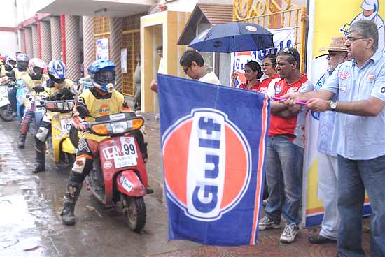 20th Gulf Monsoon Scooter Rally was flagged off by Mr Ravi Chawla, president, Lubricants, Gulf Oil Limited from Our Lady's Home in Parel