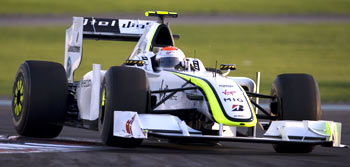 Brawn GP's Rubens Barrichello manouvers his car during the Abu Dhabi GP on Sunday