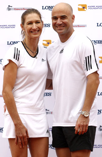 Andre Agassi with wife Steffi Graf