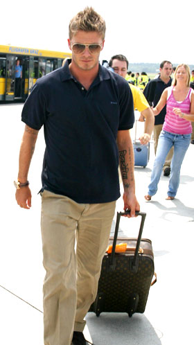 david beckham luggage