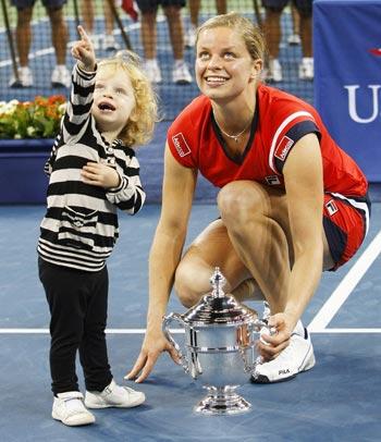 Kim Clijsters with daughter Jada