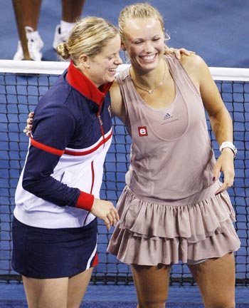 Clijsters with Caroline Wozniacki