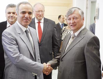 Kasparov and Karpov
