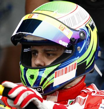 Felipe Massa drives a kart at a circuit outside Sao Paulo