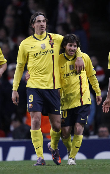 Zlatan Ibrahimovic and Lionel Messi