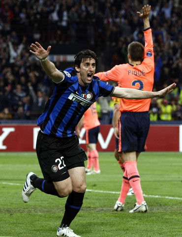 Diego Milito scored Inter's third goal
