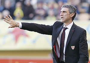 Sevilla's coach Antonio Alvarez