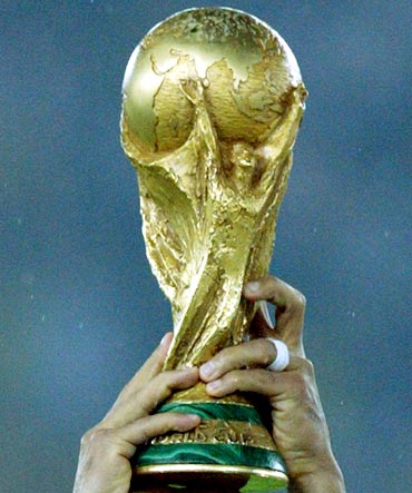 The football World Cup trophy