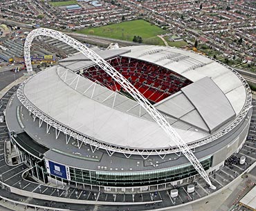 The Wembley stadium in London