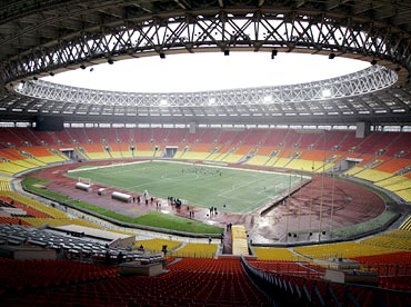 The Luzhniki football stadium in Moscow