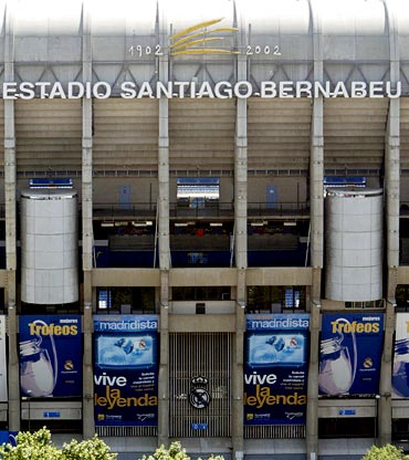 The Santiago Bernabeu stadium in Madrid