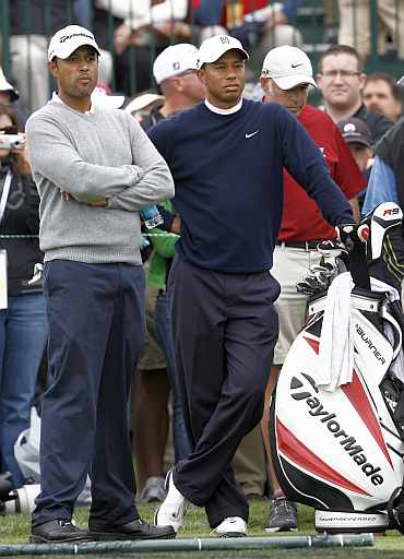 Arjun Atwal and Tiger Woods