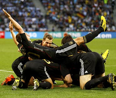 Germany's players celebrate