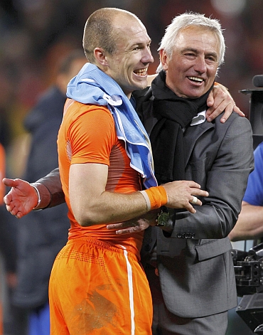 Arjen Robben and Bert van Marwijk