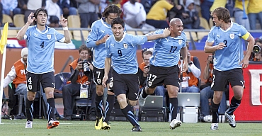 Uruguay team during a match