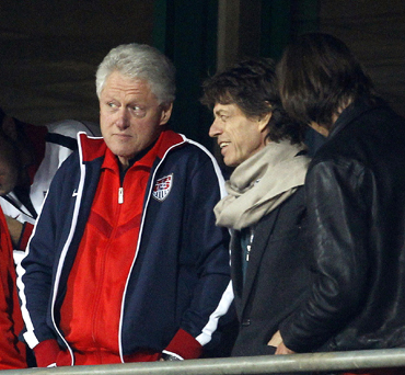 Bill Clinton and Mick Jagger