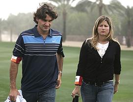 Roger Federer with wife Mirka