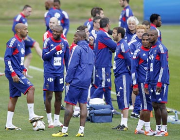 French national team during a practice session
