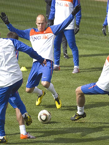 Arjen Robben in training