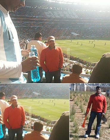 Anil Desai at Soccer City for the Argentina-Korea match
