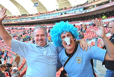 Uruguayan fans at the match