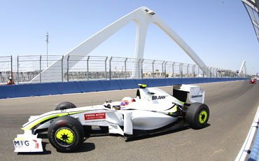 Brawn GP's Rubens Barrichello in action during the European Grand Prix