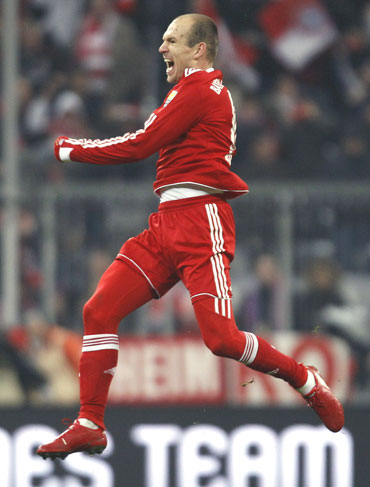 Robben scored a brace against Freiburg