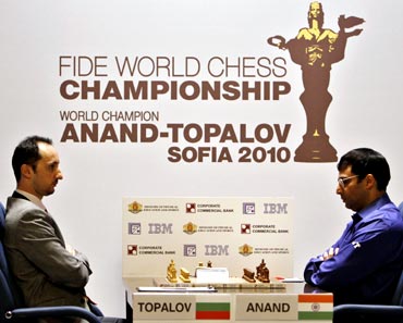 Veselin Topalov and Viswanathan Anand