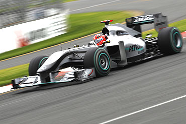 Michael Schumacher in action at the Australian GP