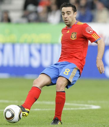 Spain's Xavi during a friendly match