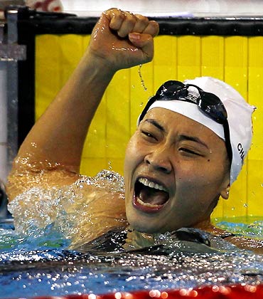 China's Gao Chang celebrates after winning the gold medal