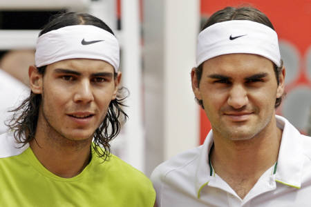 Rafael Nadal and Roger Federer