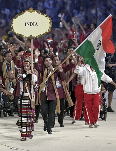 Abhinav Bindra leads the Indian contingent