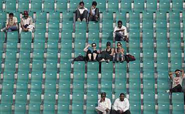 Empty stands during a match