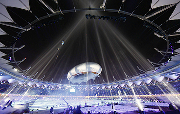 A general view of the closing ceremony