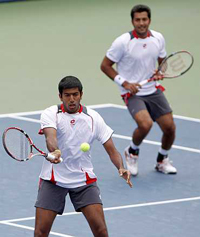 Aisam Qureshi (right) and Rohan Bopanna