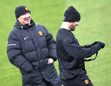 Alex Ferguson with Wayne Rooney