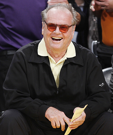 Jack Nicholson at the NBA game on Tuesday