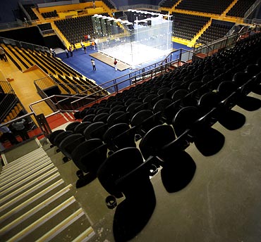 The Squash stadium inside the Siri Fort Sports Complex