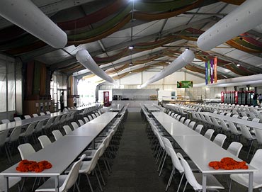 The athletes' dining area