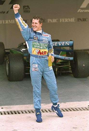 Michael Schumacher in Benetton colours in January 1994