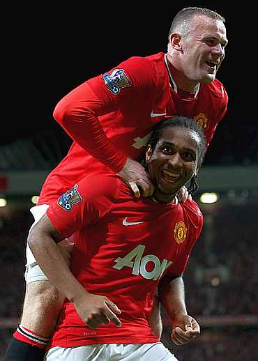 Wayne Rooney and Anderson