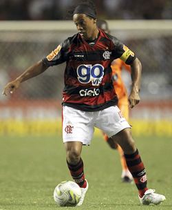 Ronaldinho in Flamengo colours