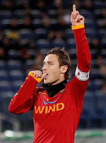 AS Roma's captain Francesco Totti