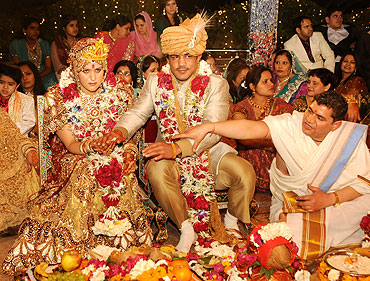 The wedding ceremony of Sushil Kumar and Savi