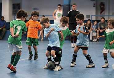 Children playing football in Argentina