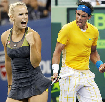 Rafael Nadal and Caroline Wozniacki 