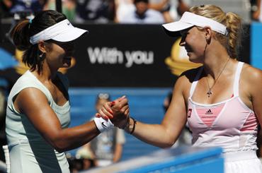 Li Na and Caroline Wozniacki