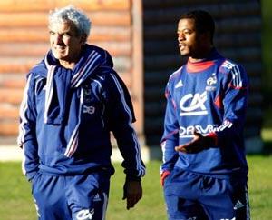 patrice evra and raymond domenech